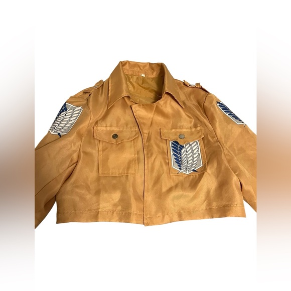 Long Sleeve Khaki Anime Cosplay Costume Jacket - Picture 4 of 7